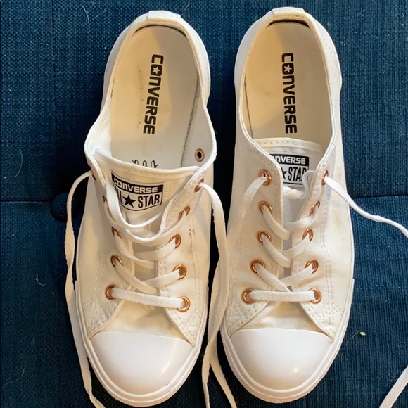 white rose gold converse